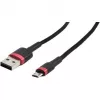 Baseus CAMKLF-B91 Nailoninis Patvarus Duomenų ir Įkrovimo Kabelis CQ3.0 2.4A USB į Micro USB 1m Juodai-Raudonas