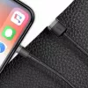 USB A į Lightning laidas Baseus Cafule (CALKLF-CG1) — Nyloninė pynė, QC3.0 1.5A, 2 m, Pilka/Juoda