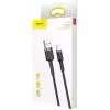 USB A į Lightning laidas Baseus Cafule (CALKLF-CG1) — Nyloninė pynė, QC3.0 1.5A, 2 m, Pilka/Juoda