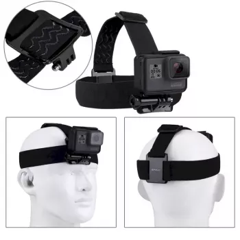 Universalus galvos tvirtinimo adapteris veiksmo kameroms Puluz, skirtas GoPro HERO9 suderinamiems rėmams ir korpusams