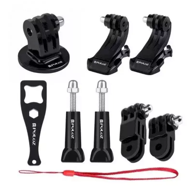 Priedų rinkinys Puluz PKT11 sporto kameroms — 20 vienetų, suderinamas su Osmo Action 5 Pro