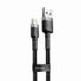 Baseus CALKLF-AG1 nailoninis duomenų ir įkrovimo laidas USB-C QC3.0 2.4A į Lightning 0.5m juoda, pilka