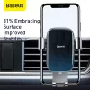 Pasyvus laikiklis Baseus Glaze Gravity mobiliesiems telefonams, juodas