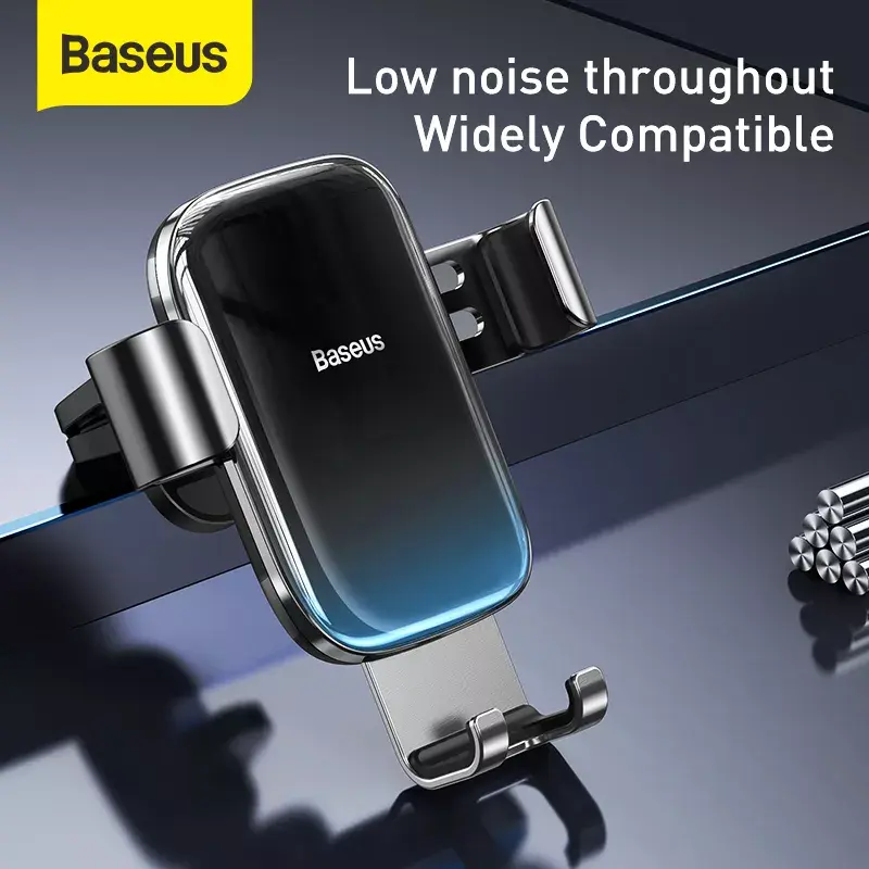 Pasyvus laikiklis Baseus Glaze Gravity mobiliesiems telefonams, juodas