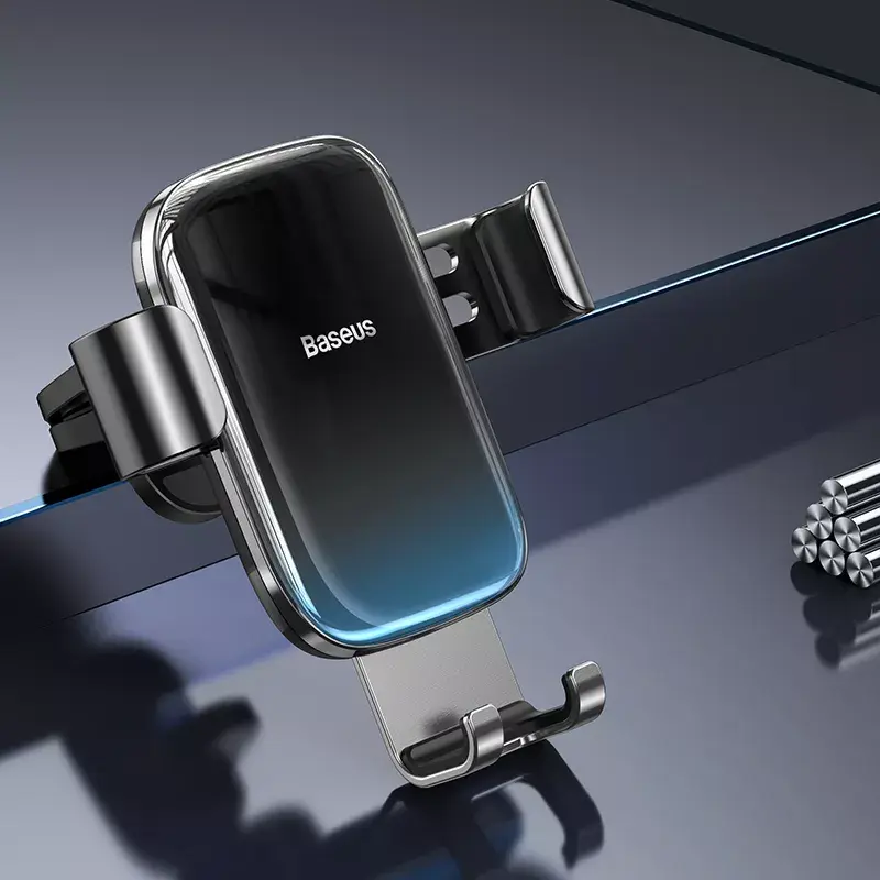 Pasyvus laikiklis Baseus Glaze Gravity mobiliesiems telefonams, juodas