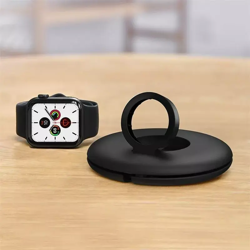 Baseus organizeris Apple Watch įkrovikliui ACSLH-01 — juodas, stovas magnetiniam įkrovimo diskui