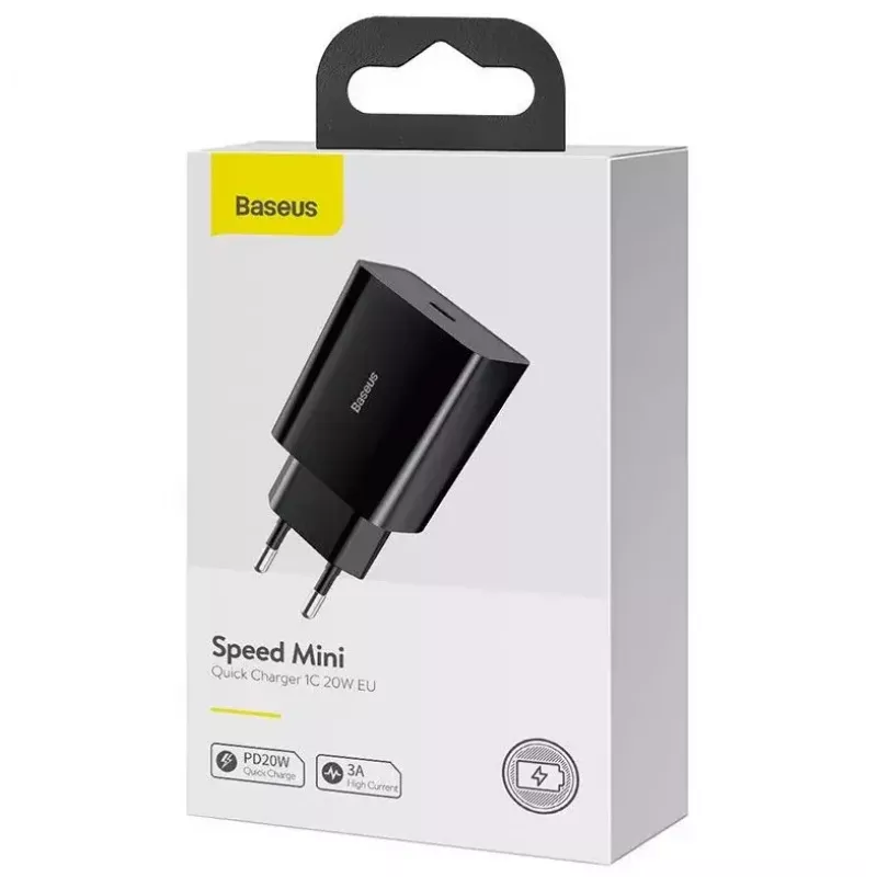 Kroviklis Baseus Speed Mini išmaniesiems telefonams, juodas