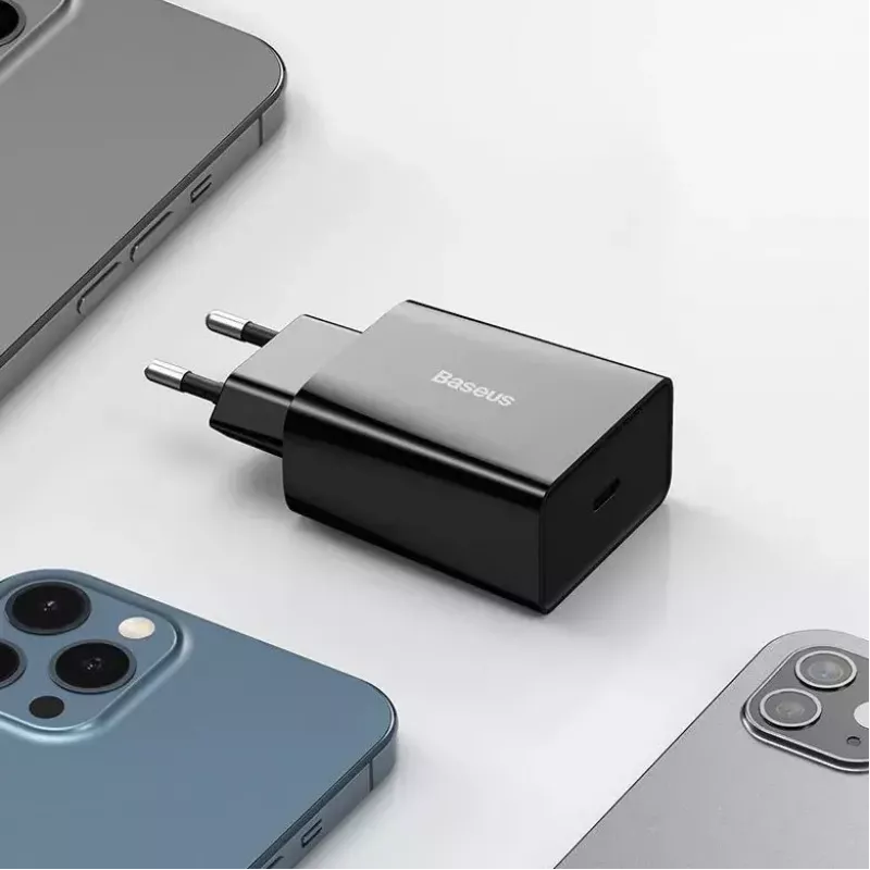 Kroviklis Baseus Speed Mini išmaniesiems telefonams, juodas