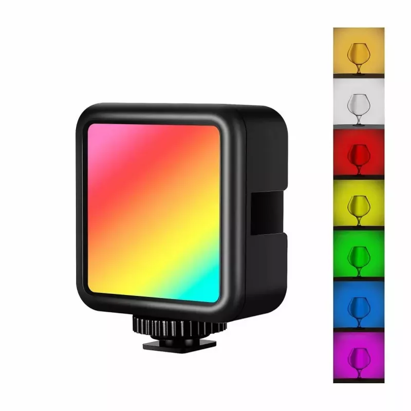 LED RGB lempa Puluz PU560B — reguliuojamas ryškumas ir spalvos temperatūra foto ir vaizdo apšvietimui
