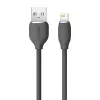 USB 2.0 duomenų laidas Baseus Jelly Lightning į USB-A 1,2 m, juodas