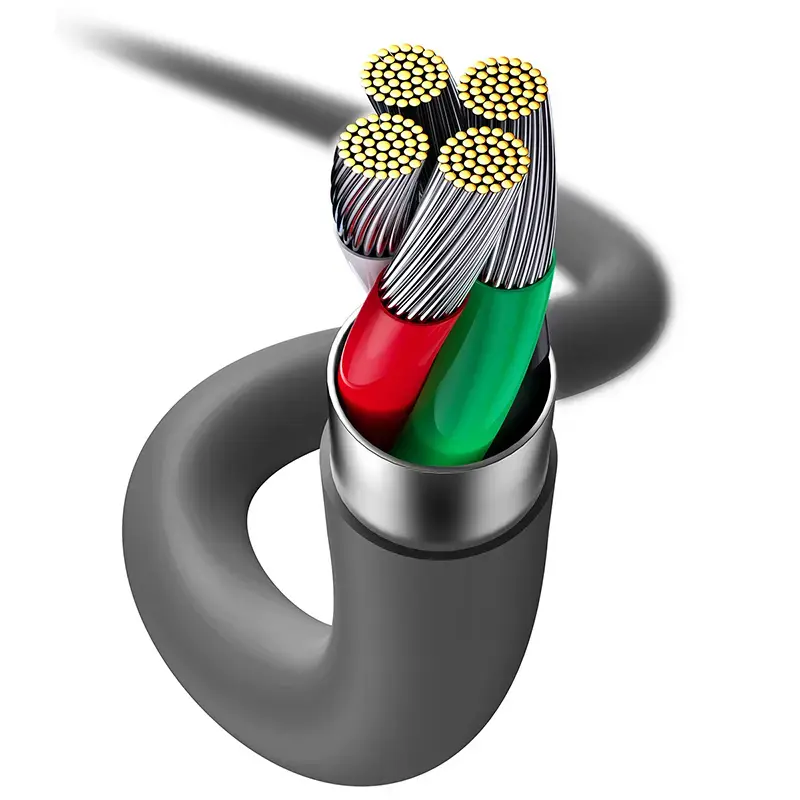 USB 2.0 duomenų laidas Baseus Jelly Lightning į USB-A 1,2 m, juodas
