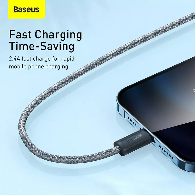 Baseus Dynamic 2m pilkas Lightning į USB A laidas