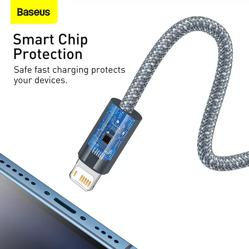 Baseus Dynamic 2m pilkas Lightning į USB A laidas