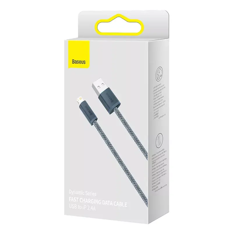 Baseus Dynamic 2m pilkas Lightning į USB A laidas