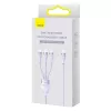 USB laidas Baseus Flash Series 2 — USB-C, micro USB, Lightning, 100W, 1,5 m, violetinė