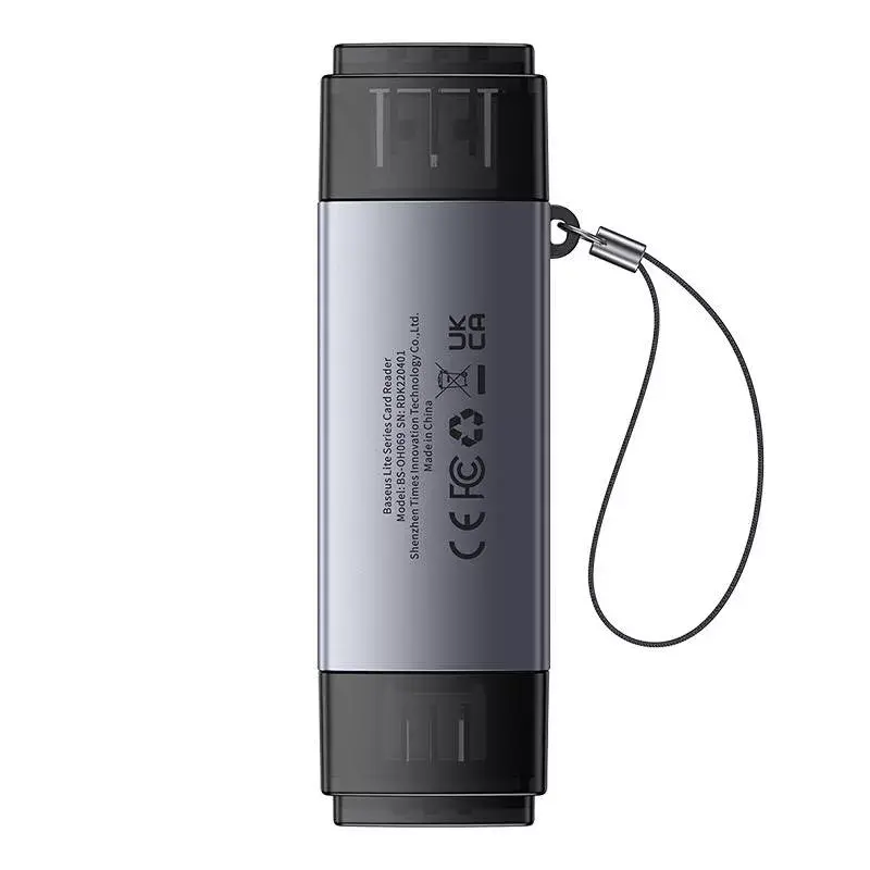 Atminties kortelių skaitytuvas Baseus Memory Card Reader Lite Series WKQX060113 USB ir USB-C palaikymas
