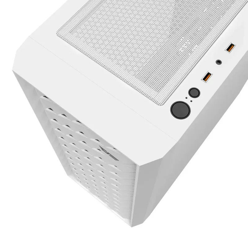 Kompiuterio korpusas Darkflash DK351 WHITE Midi Tower, Micro ATX/ATX/ITX, grūdintas stiklas, baltas, 200×390×450 mm