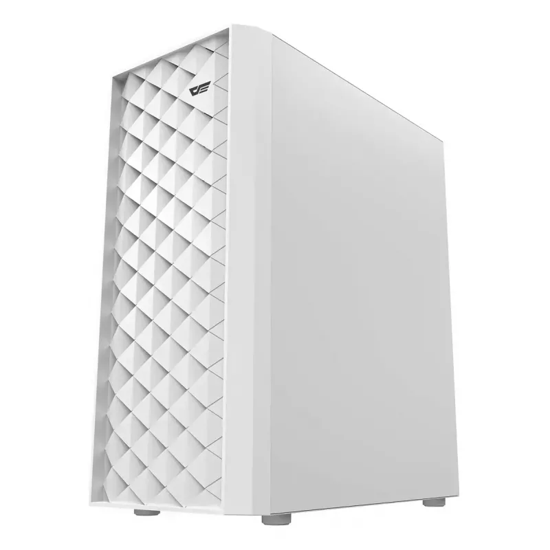 Kompiuterio korpusas Darkflash DK351 WHITE Midi Tower, Micro ATX/ATX/ITX, grūdintas stiklas, baltas, 200×390×450 mm