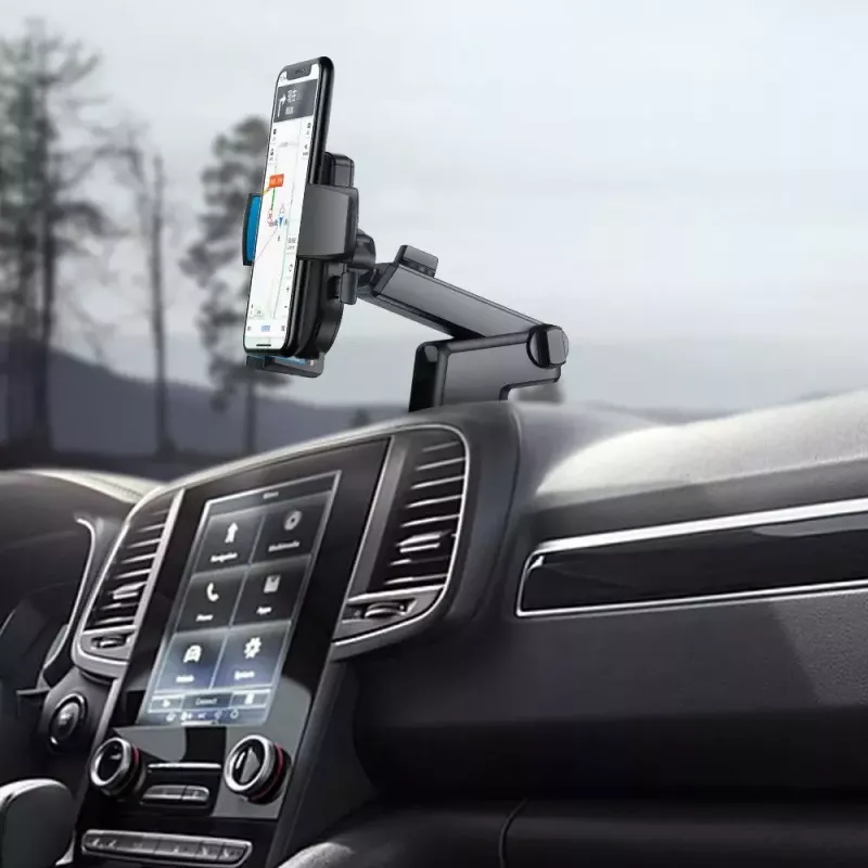 Automobilinio telefono laikiklis Joyroom JR-OK3 teleskopine svirtimi prietaisų skydeliui ar langui, juodas, 0,18 kg