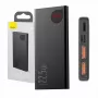 Baseus power bank Adaman Metal, Ličio jonų 10000mAh, 2xUSB, USB-C, Lightning, MicroUSB 22.5W (Juoda)