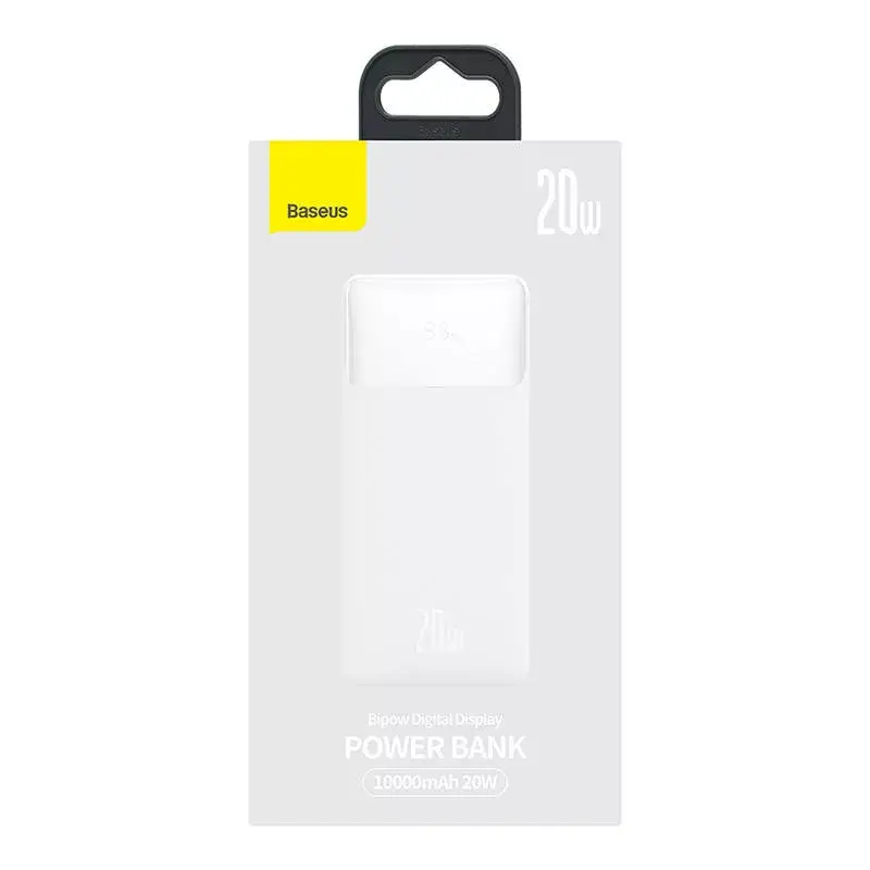 Išorinė baterija Baseus Bipow 10000mAh, 20W (balta)