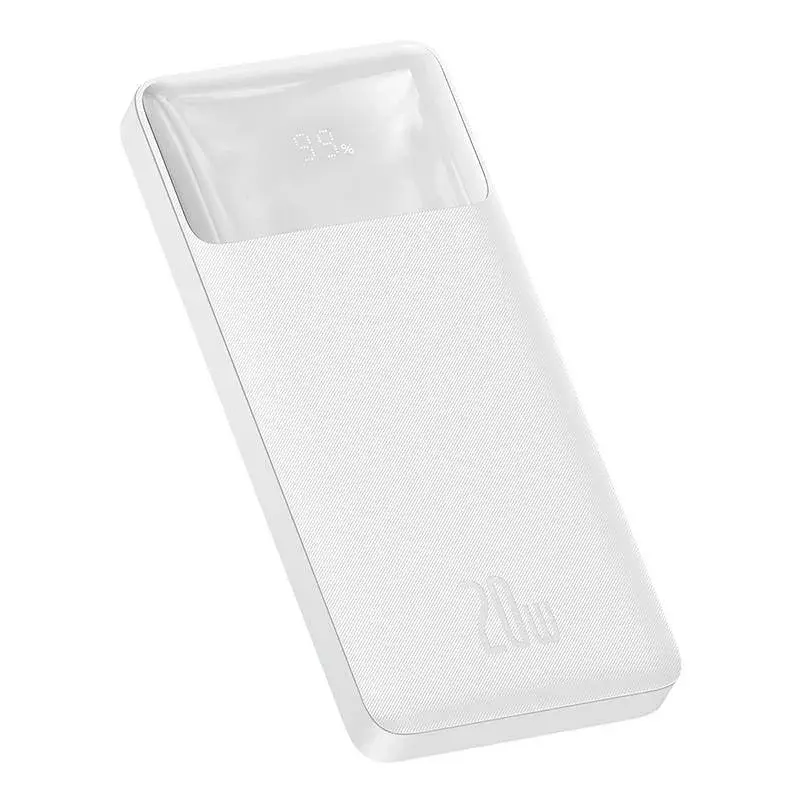 Išorinė baterija Baseus Bipow 10000mAh, 20W (balta)