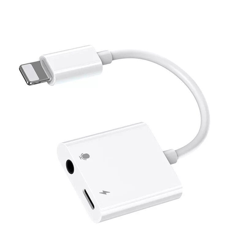 Garso adapteris Joyroom S-Y105 Lightning į 3,5 mm — balta, Lightning (kištukas) į 3,5 mm lizdą