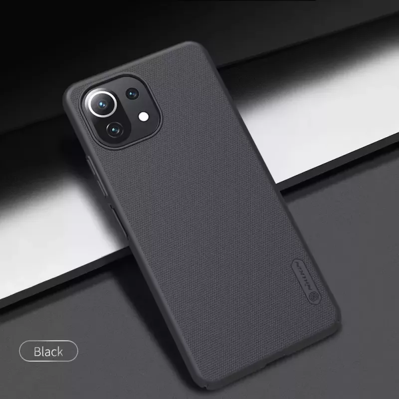 Apsauginis telefono dėklas Nillkin Xiaomi 11 Lite 4G/5G — juodas Super Frosted Shield