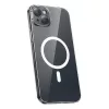 Phone case Baseus Magnetic Crystal Clear, skirtas iPhone 13, permatomas, su grūdinto stiklo ekrano apsauga