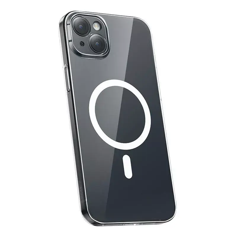 Phone case Baseus Magnetic Crystal Clear, skirtas iPhone 13, permatomas, su grūdinto stiklo ekrano apsauga