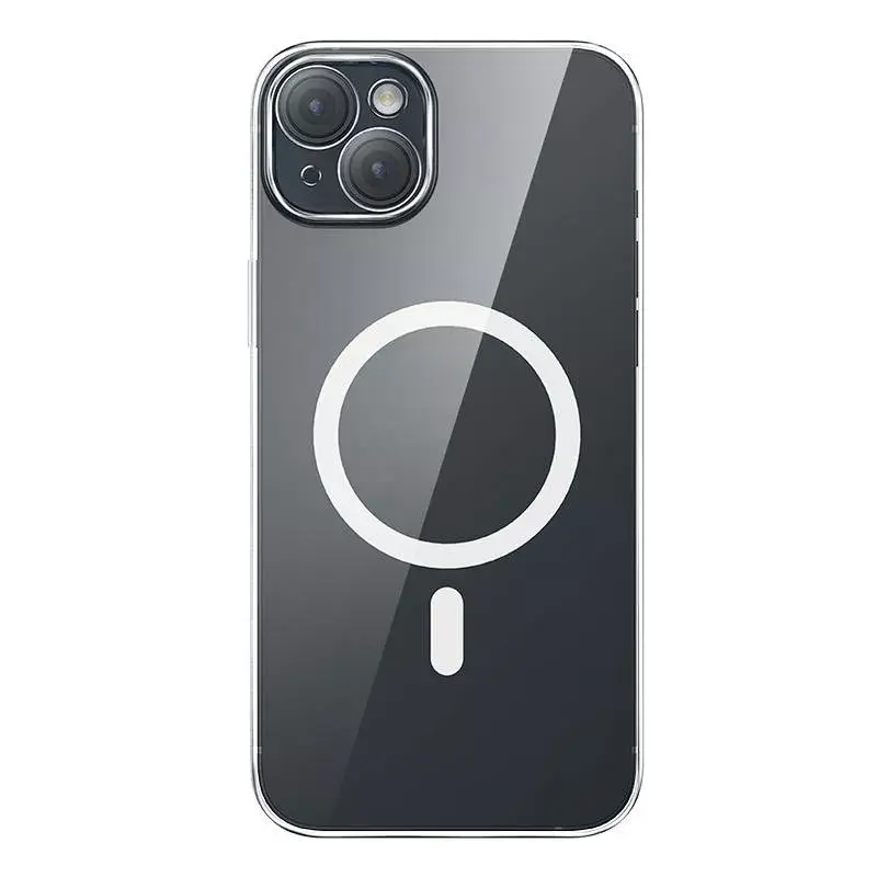 Phone case Baseus Magnetic Crystal Clear, skirtas iPhone 13, permatomas, su grūdinto stiklo ekrano apsauga