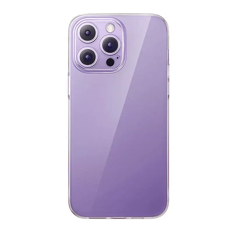 Skaidrus apsauginis dėklas Baseus iPhone 14 Pro Max su grūdinto stiklo nugarėle