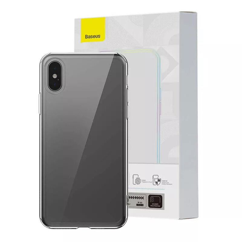 Permatomas plonas lengvas dėklas Baseus, skirtas iPhone XS Max – skaidrus apsauginis telefono dėklas