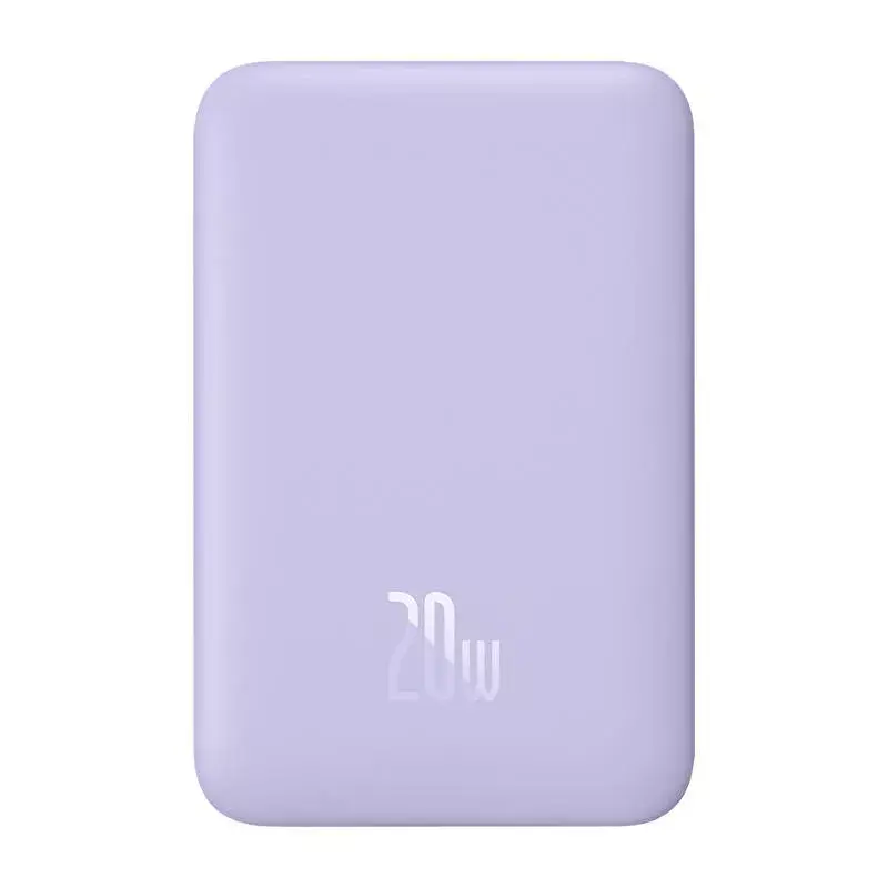 Powerbank Baseus Magnetic Mini 10000mAh, USB-C 20W MagSafe (purpurinė)