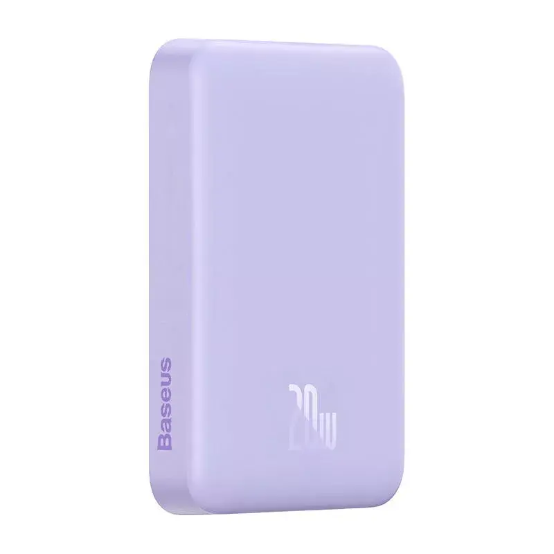 Powerbank Baseus Magnetic Mini 10000mAh, USB-C 20W MagSafe (purpurinė)