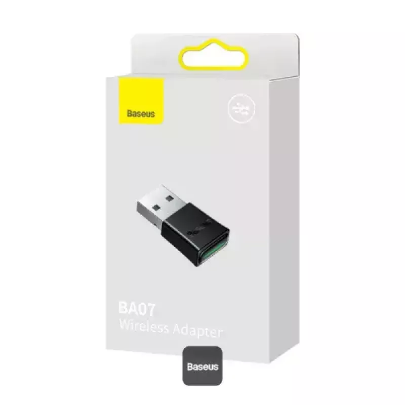Baseus BA07 Mini Bluetooth adapteris kompiuteriui, USB 5.3 belaidis Bluetooth raktas - juodas