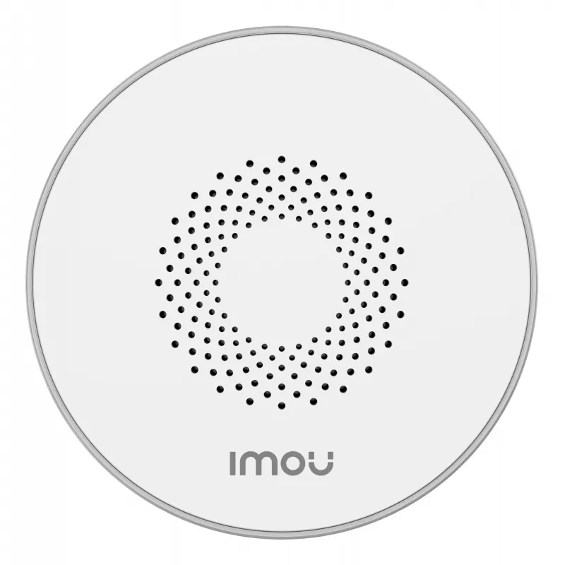 Belaidė vidaus sirena IMOU ZR1 — 200 m nuotolis, DC 12 V, 8 cm skersmuo, balta