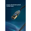 Ethernet komutacinis kabelis Vention Cat.8 S/FTP 1 m juodas RJ-45 auksuotas