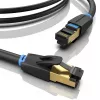 Ethernet komutacinis kabelis Vention Cat.8 S/FTP 1 m juodas RJ-45 auksuotas