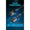 Ethernet komutacinis kabelis Vention Cat.8 S/FTP 1 m juodas RJ-45 auksuotas