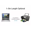 Vention USB2.0 A tipo kištukas į B tipo kištuką spausdinimo laidas 1 m juodas USB 2.0 0,48 Gbit/s