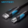 Vention USB2.0 A tipo kištukas į B tipo kištuką spausdinimo laidas 1 m juodas USB 2.0 0,48 Gbit/s