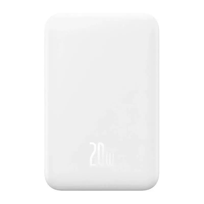 Magnetinė mini išorinė baterija Baseus 5000mAh 20W (balta)