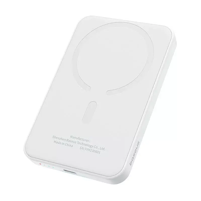 Magnetinė mini išorinė baterija Baseus 5000mAh 20W (balta)