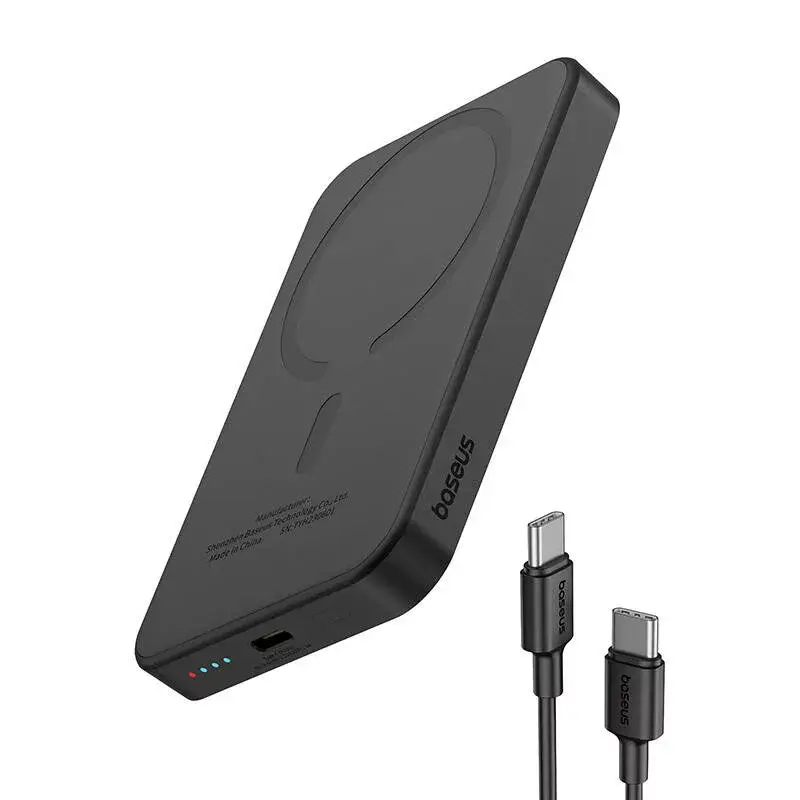 Magnetinė mini išorinė baterija Baseus 5000mAh 20W (juoda)