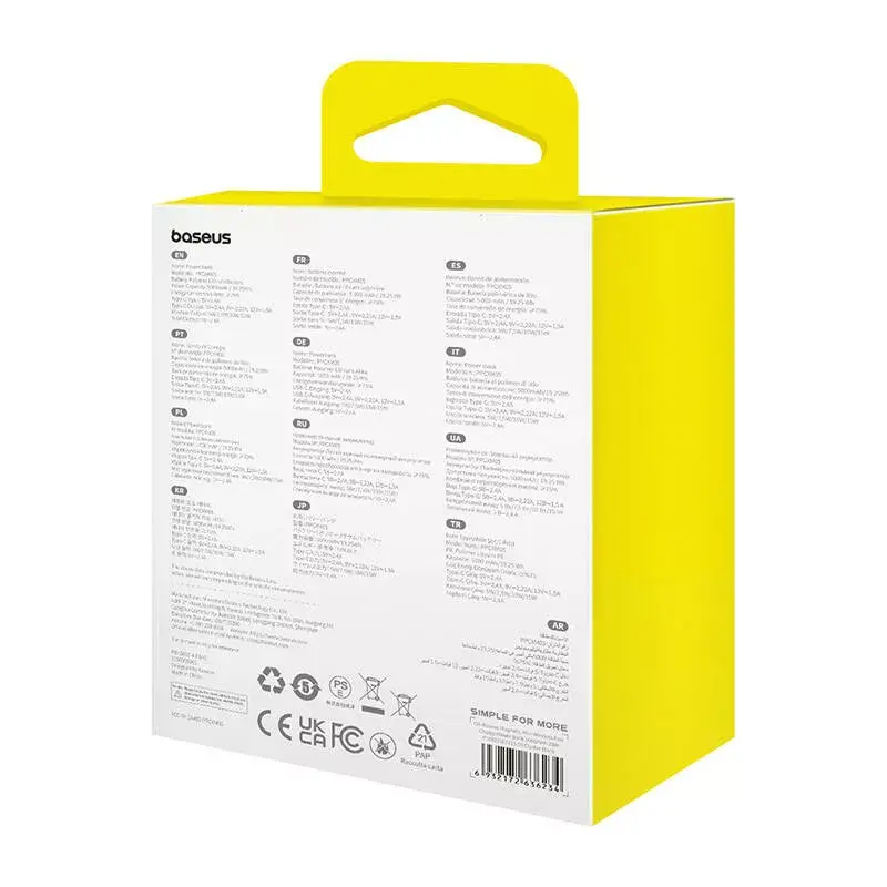 Magnetinė mini išorinė baterija Baseus 5000mAh 20W (juoda)