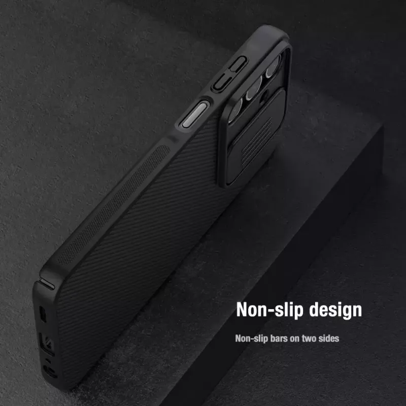 Apsauginis kietas dėklas Nillkin CamShield, skirtas Samsung Galaxy A15 5G – juodas