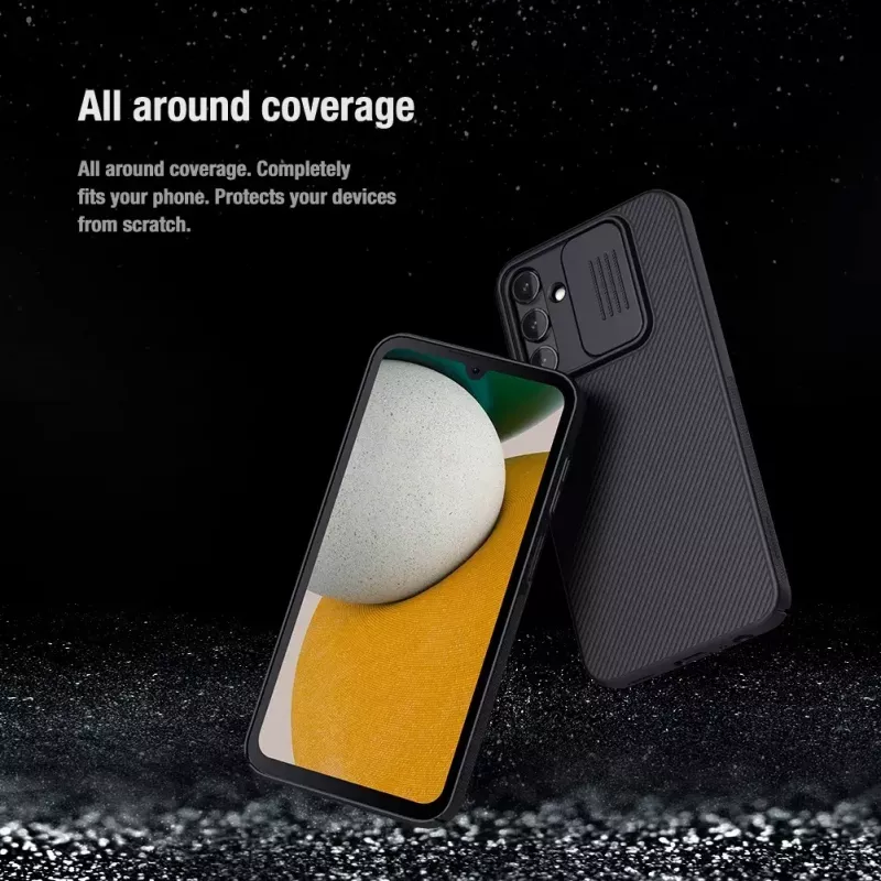 Apsauginis kietas dėklas Nillkin CamShield, skirtas Samsung Galaxy A15 5G – juodas