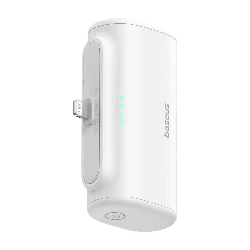 Išorinė baterija OS-Baseus Compact IP 5000 mAh 20 W (balta)