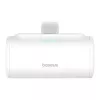 Išorinė baterija OS-Baseus Compact IP 5000 mAh 20 W (balta)